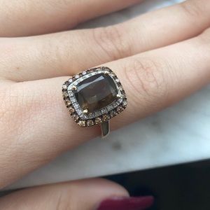 - 14k Smokey quartz ring